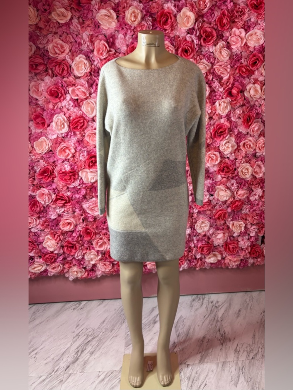 Bold Vince Heather Gray Knit Sweater Dress